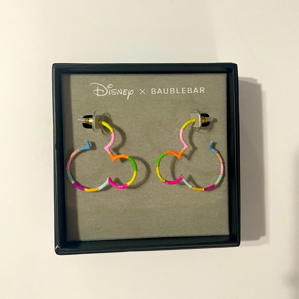 Disney x Baublebar Mickey silhouette earrings